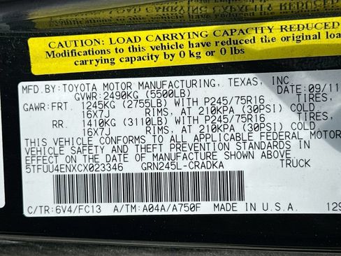 Used 2012 Toyota Tacoma 4x4 Access Cab V6 w/ SR5 Pkg image 36