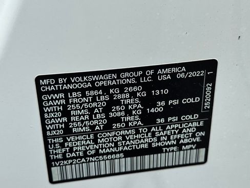 Used 2022 Volkswagen Atlas SE AWD/4WD image 44