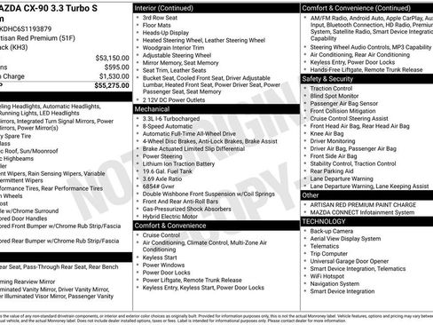 Certified 2025 MAZDA CX-90 3.3 Turbo S w/ Premium Package AWD/4WD image 1