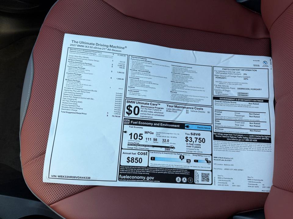 New 2027 BMW iX3 50 xDrive AWD/4WD image 33