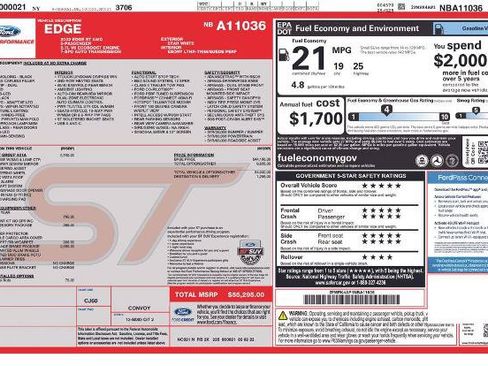 Certified 2022 Ford Edge ST w/ Equipment Group 401A AWD/4WD image 29