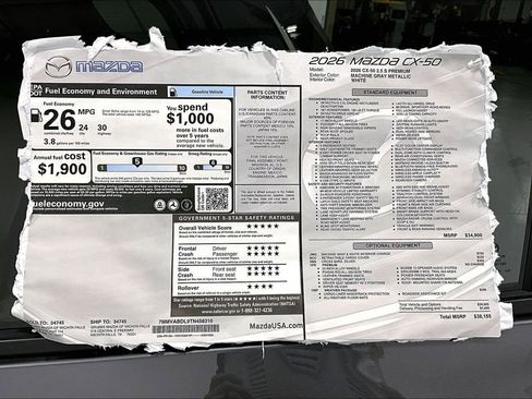 New 2026 MAZDA CX-50 AWD 2.5 S w/ Weather Package image 42