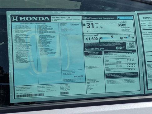 New 2026 Honda Accord SE image 17