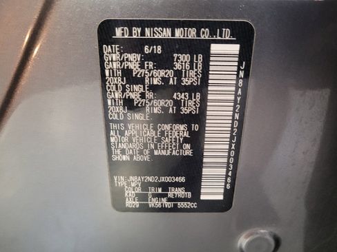 Used 2018 Nissan Armada SL w/ Premium Package RWD image 33