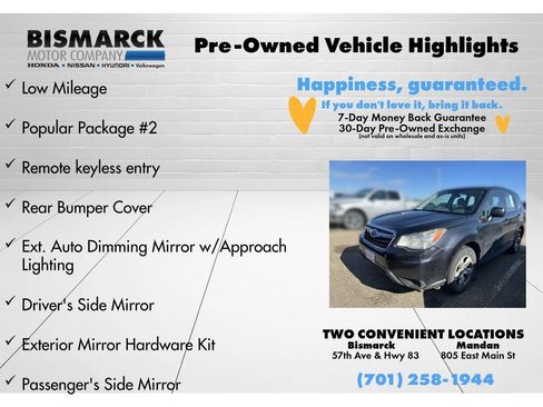 Used 2014 Subaru Forester 2.5i w/ Popular Package #2 AWD/4WD image 8