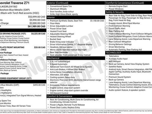 Used 2024 Chevrolet Traverse Z71 w/ Enhanced Driving Package AWD/4WD image 20