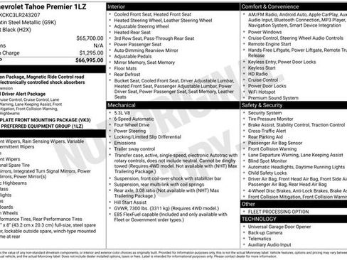 Used 2020 Chevrolet Tahoe Premier AWD/4WD image 35