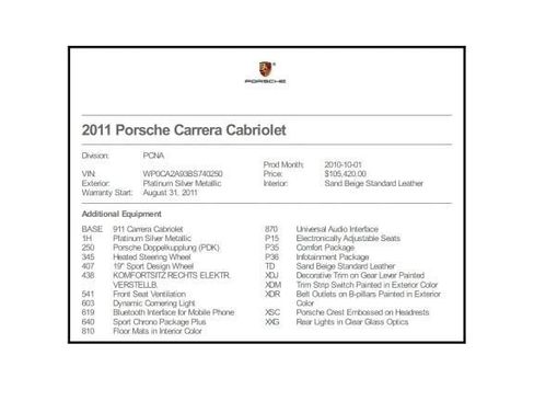 Used 2011 Porsche 911 Carrera RWD image 5