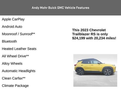 Used 2023 Chevrolet TrailBlazer RS w/ Sun and Liftgate Package image 4