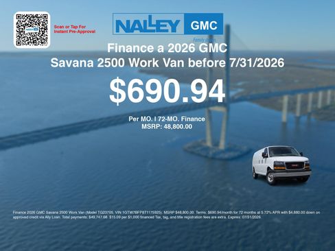 New 2026 GMC Savana 2500 Extended w/ Driver Convenience Package RWD image 7