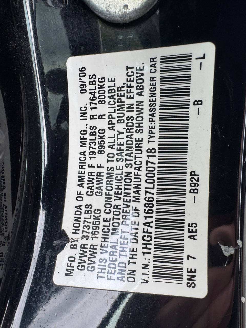 Used 2007 Honda Civic EX image 12