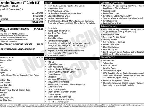Used 2021 Chevrolet Traverse LT FWD image 28
