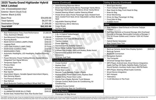 Certified 2025 Toyota Grand Highlander AWD Hybrid image 3