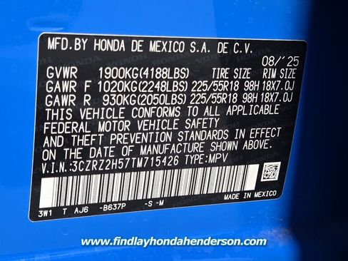 Certified 2026 Honda HR-V Sport image 13