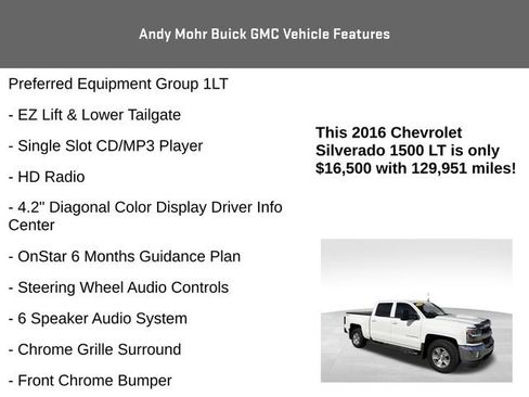 Used 2016 Chevrolet Silverado 1500 LT w/ True North Edition AWD/4WD image 16
