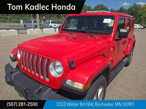 Used 2021 Jeep Wrangler Unlimited Sahara w/ Uconnect 4C Nav & Sound Group AWD/4WD image 1