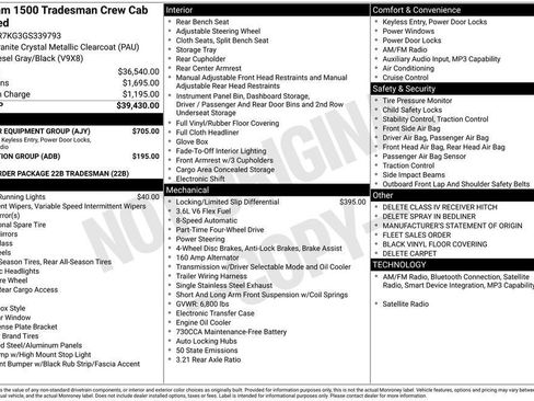 Used 2016 RAM 1500 Tradesman w/ Popular Equipment Group image 30