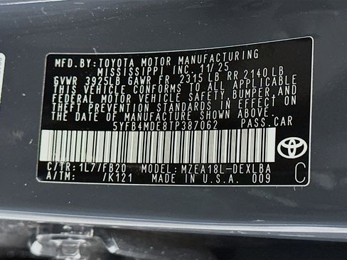 Used 2026 Toyota Corolla LE image 12