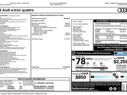 Used 2022 Audi e-tron Premium w/ Convenience Plus Package image 26