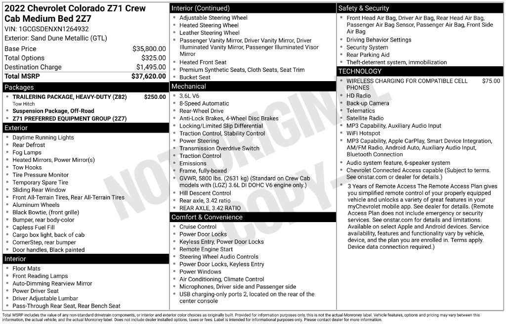 Used 2022 Chevrolet Colorado Z71 RWD image 7