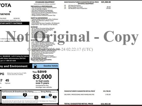 Used 2026 Toyota Camry SE FWD image 4