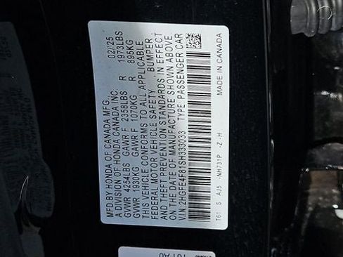 Certified 2025 Honda Civic Sport image 39