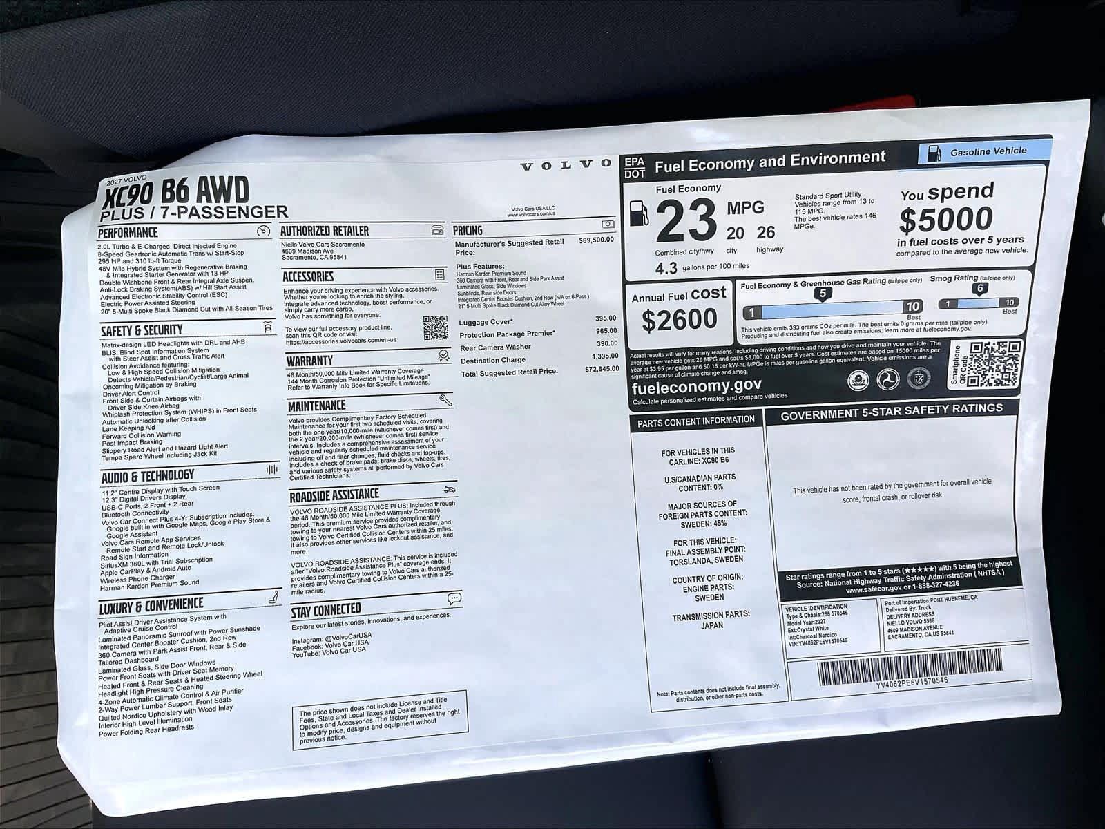 New 2027 Volvo XC90 B6 Plus AWD/4WD image 37