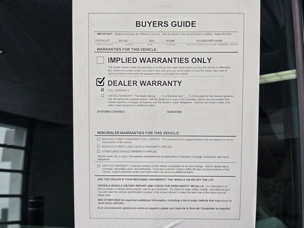 Used 2024 Chevrolet Malibu LT FWD image 45