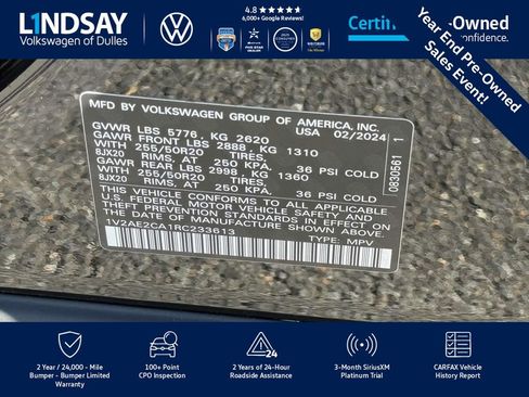 Certified 2024 Volkswagen Atlas Cross Sport SEL R-Line image 27