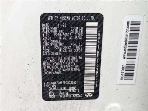 Used 2023 INFINITI QX80 Sensory w/ Cargo Package image 20