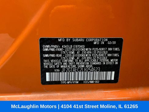 Used 2020 Subaru Crosstrek 2.0i Premium w/ Moonroof Package 1 image 19