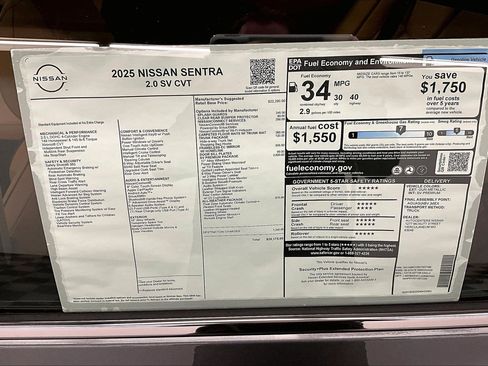 New 2025 Nissan Sentra SV w/ SV Premium Package FWD image 38