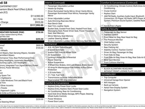 Used 2015 Audi S8 4.0T w/ S8 Cold Weather Package image 3