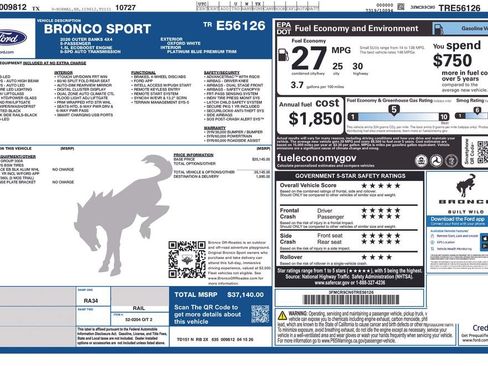 New 2026 Ford Bronco Sport Outer Banks AWD/4WD image 4