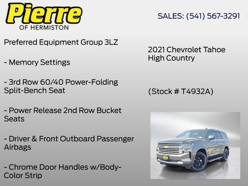 Used 2021 Chevrolet Tahoe High Country AWD/4WD image 6