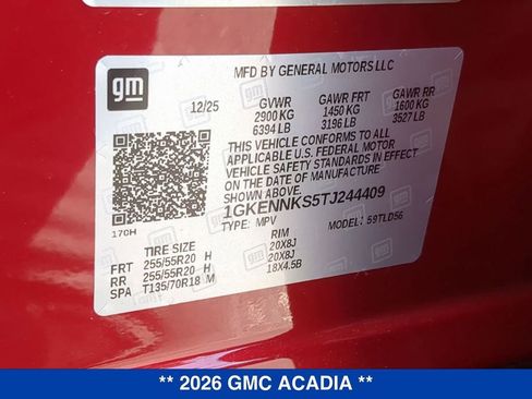 New 2026 GMC Acadia Elevation w/ Elevation Premium Package AWD/4WD image 26