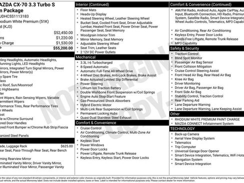 Certified 2025 MAZDA CX-70 3.3 Turbo S w/ Premium Package image 10