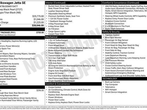 Used 2025 Volkswagen Jetta SE w/ Sunroof Package image 7