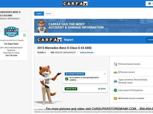 Used 2015 Mercedes-Benz S 63 AMG 4MATIC Sedan image 4