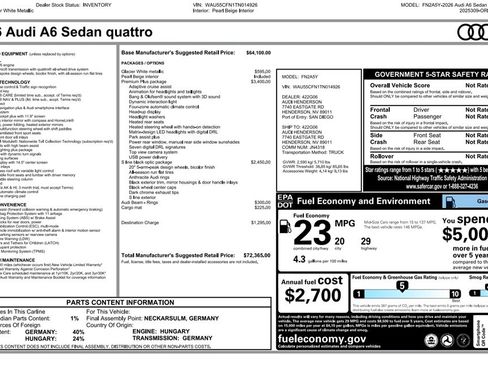 New 2026 Audi A6 Premium Plus image 31