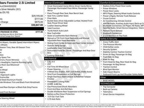 Used 2017 Subaru Forester 2.5i Limited w/ Popular Package #2 image 5