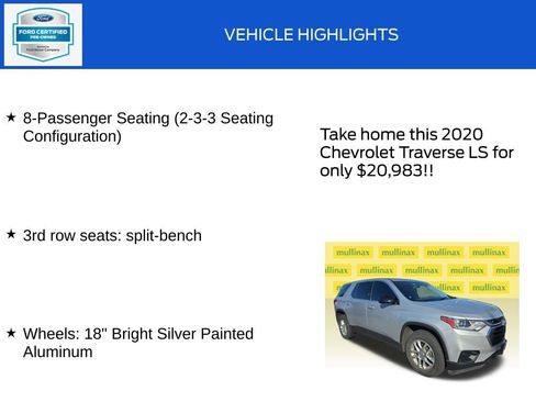 Used 2020 Chevrolet Traverse LS FWD image 19