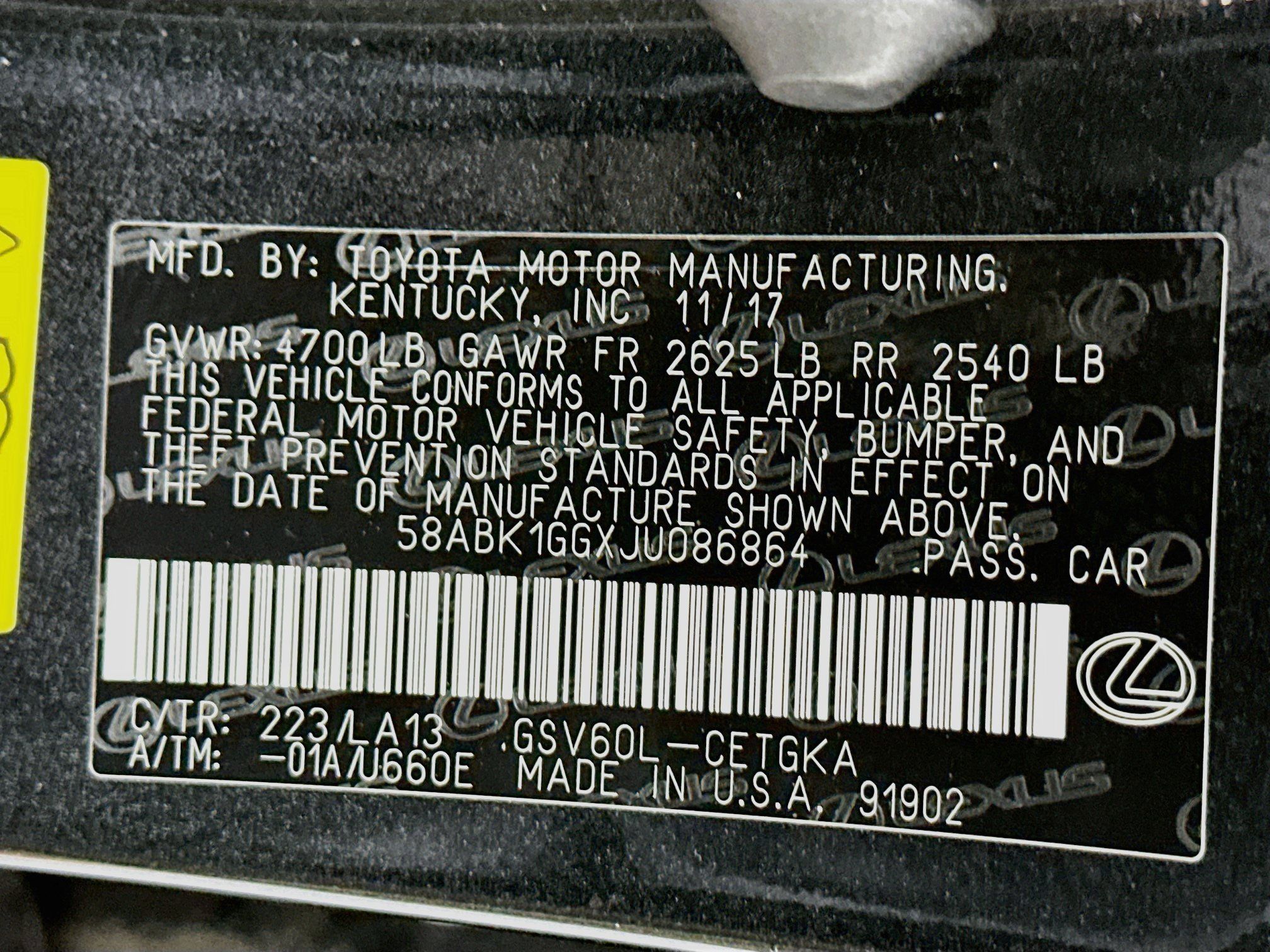 Used 2018 Lexus ES 350 w/ Navigation System Package FWD image 12