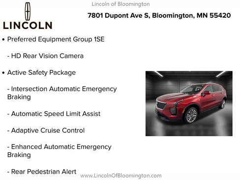 Used 2024 Cadillac XT4 Premium Luxury w/ Active Safety Package image 9