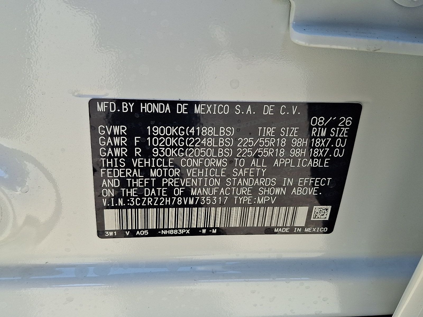 New 2027 Honda HR-V EX-L image 10