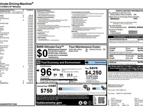 Used 2023 BMW i4 M50 w/ Premium Package image 2