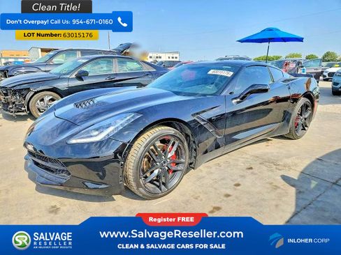 Used 2019 Chevrolet Corvette Stingray Coupe w/ Carbon Flash Badge Package RWD image 1