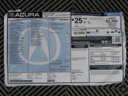 Used 2025 Acura TLX w/ Technology Package image 10