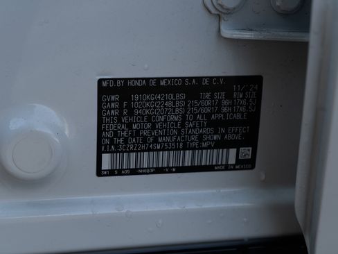 Certified 2025 Honda HR-V EX-L image 46