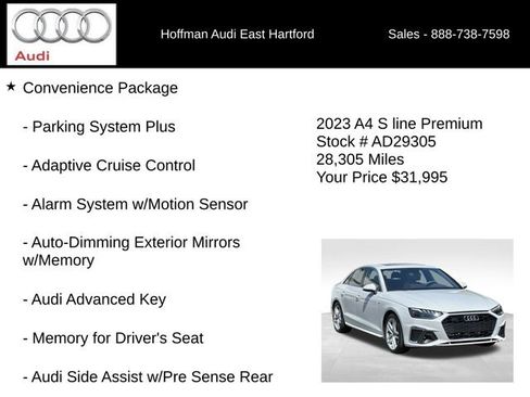 Used 2023 Audi A4 2.0T Premium w/ Convenience Package AWD/4WD image 6